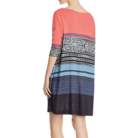 FREE PEOPLE Oversized Printed Colorblock T-Shirt Dress - Picture 5 of 9
